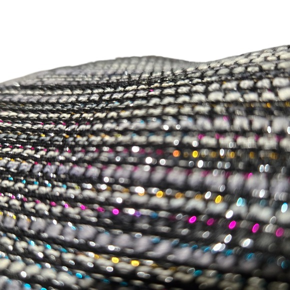 Kasper Womens S Blazer Black Grey Shimmery Metalic Tweed‎ Career Office Holiday - Picture 4 of 11